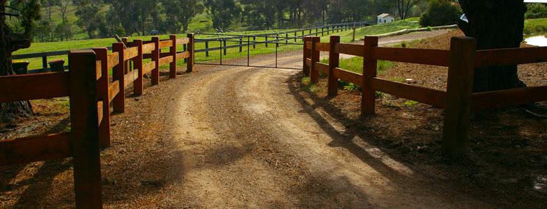 Traditional Post & Rail Farm Fence by Wright Contracting (Vic) Pty Ltd